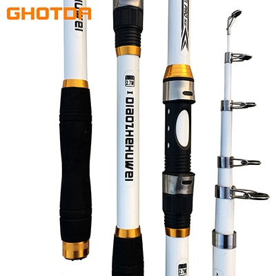 GHOTDA Carp Fishing Rod - Carbon Fiber Telescopic Pole GHOTDA Carp Fishing Rod - Carbon Fiber Telescopic Pole